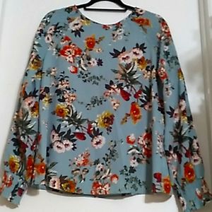 Ladies Fall Color Floral Blouse